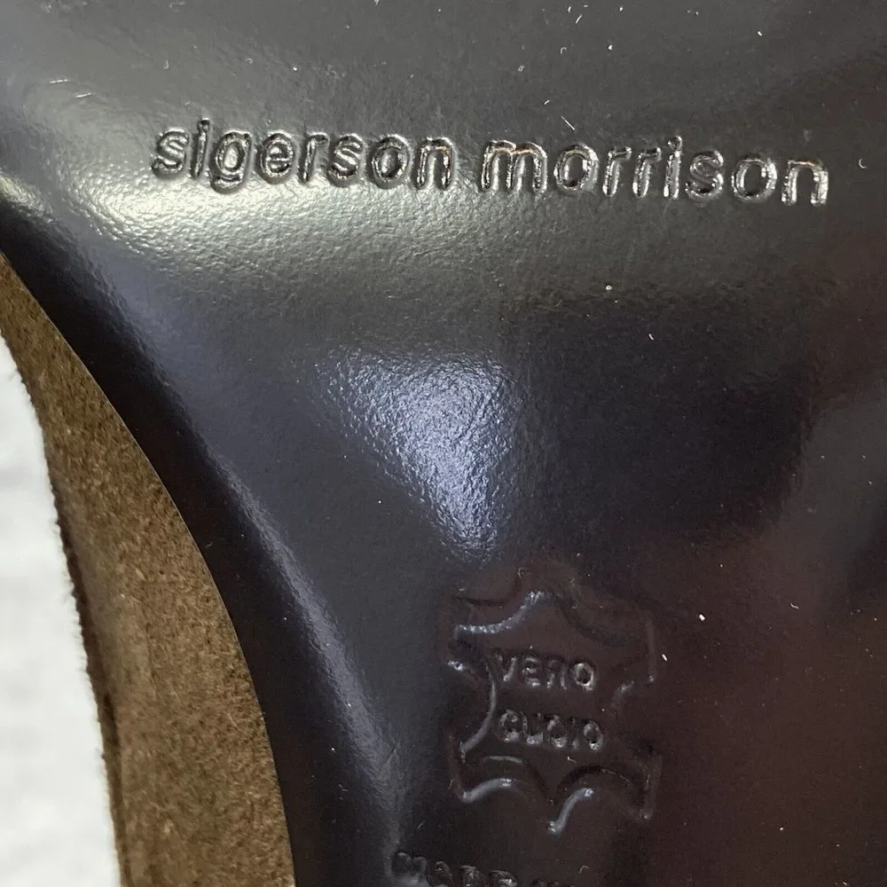 Belle By‎ Sigerson Morisson 4142 Sigaro Suede Designer Pumps Size 9.5 B Italy